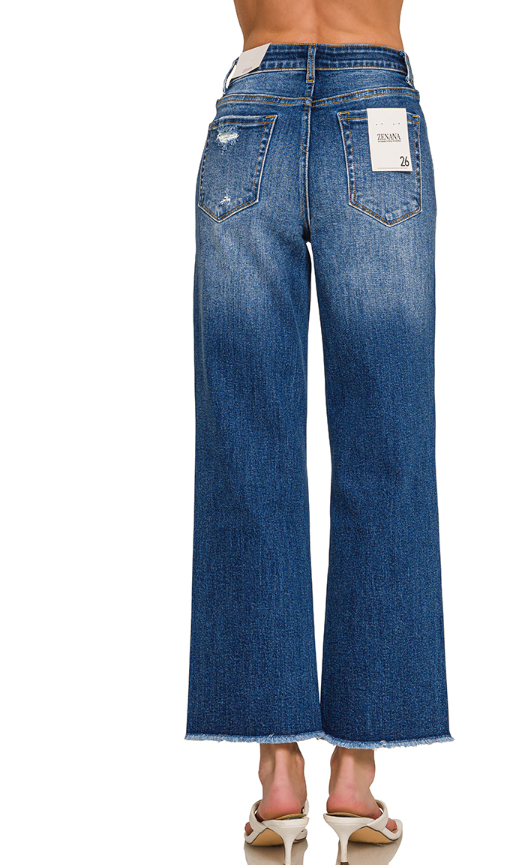 Zenana high waist straight leg