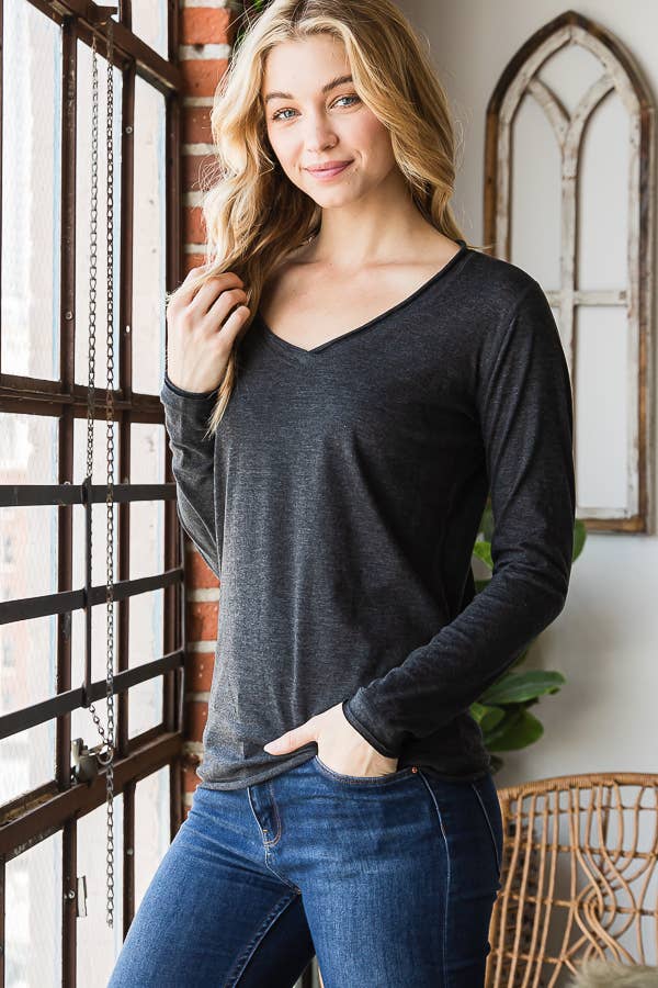 V114-1 RAW EDGE TEE