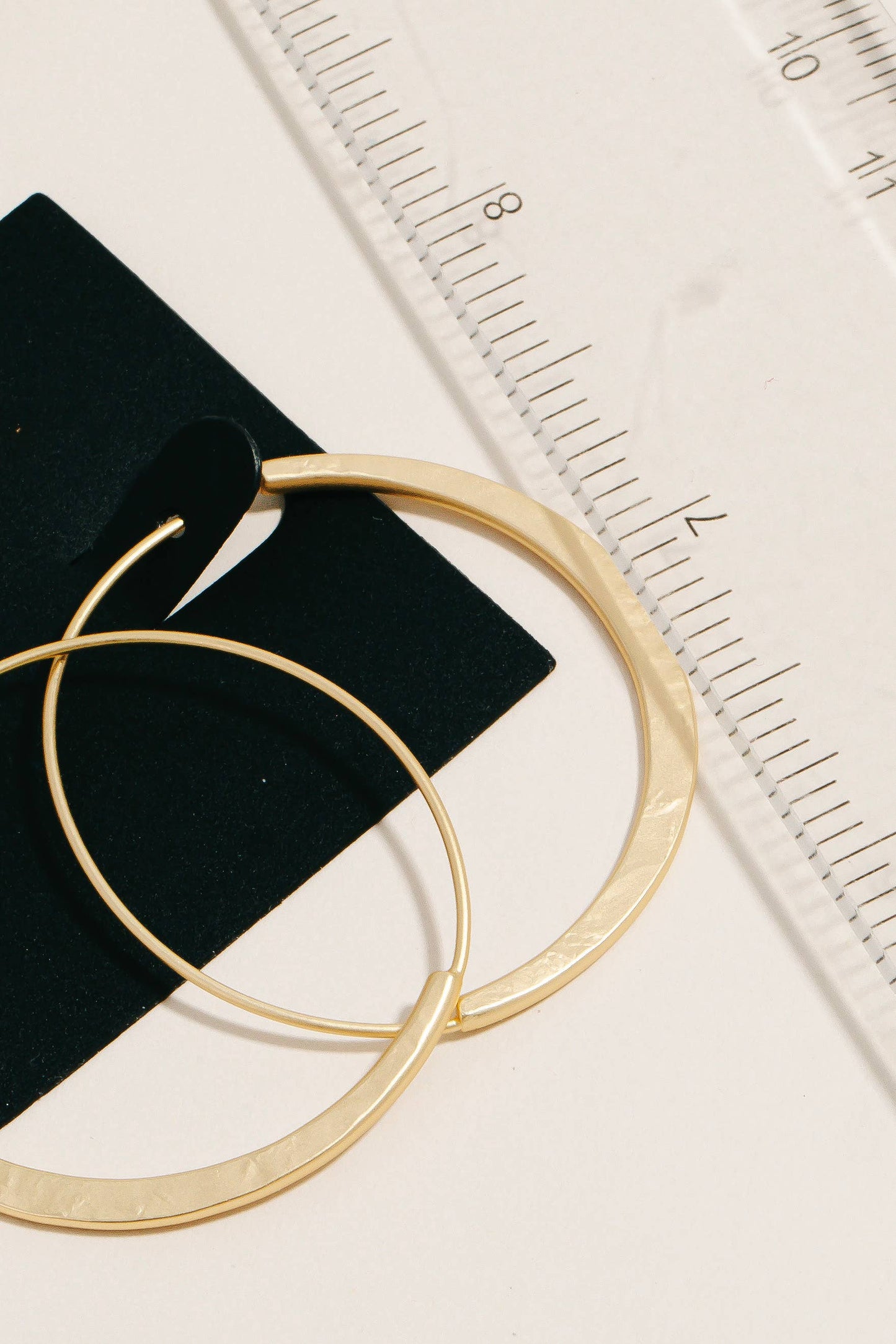 Hammered Thin Hoop Earrings