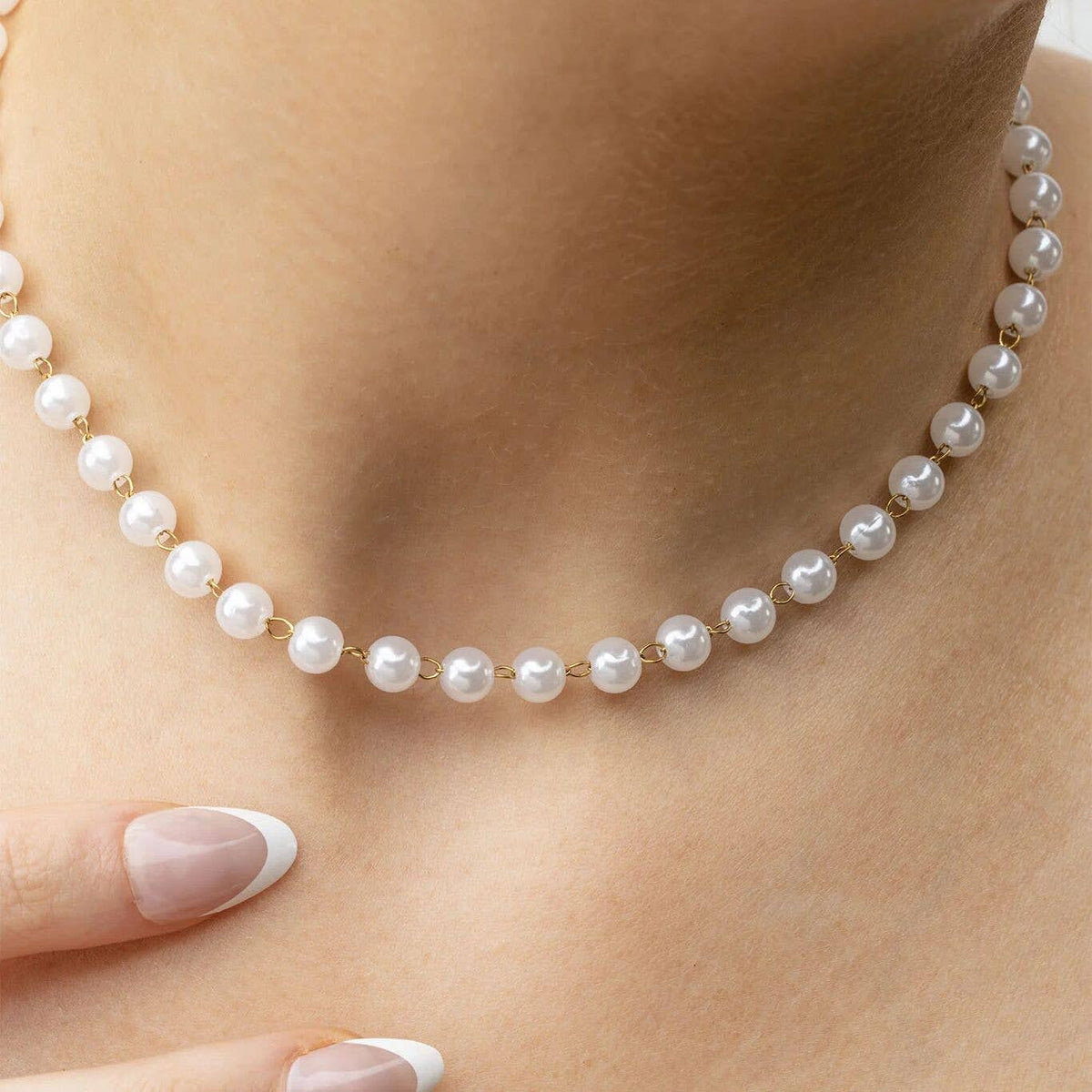 18K Gold PVD Glass Pearl