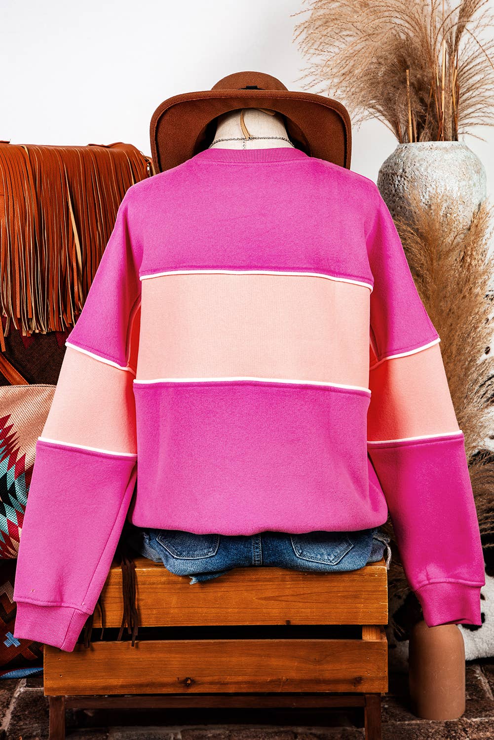 Colorblock Drop Shoulder Sweatshirt