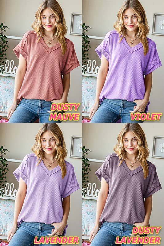 Ribbed Top Exposed Seam