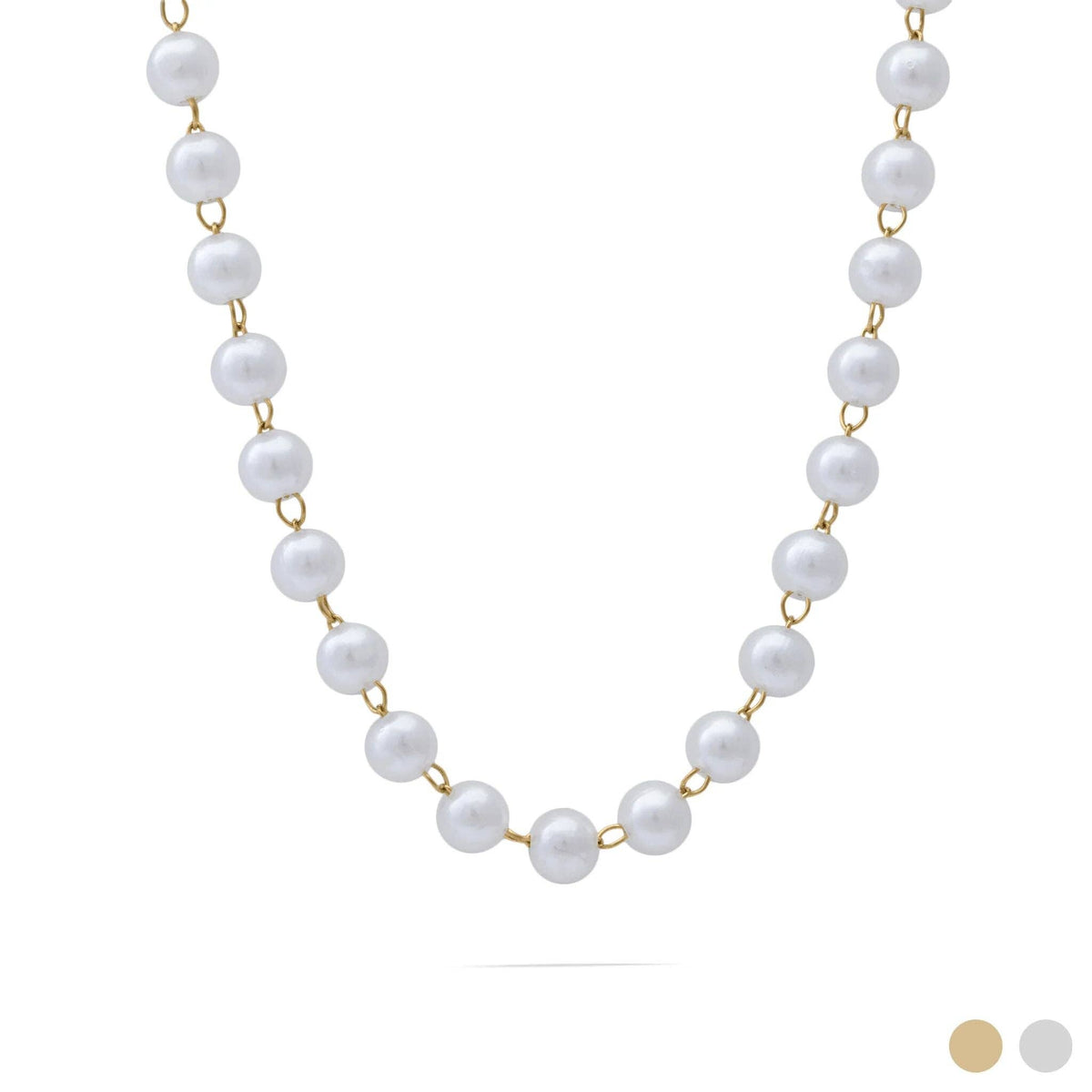 18K Gold PVD Glass Pearl
