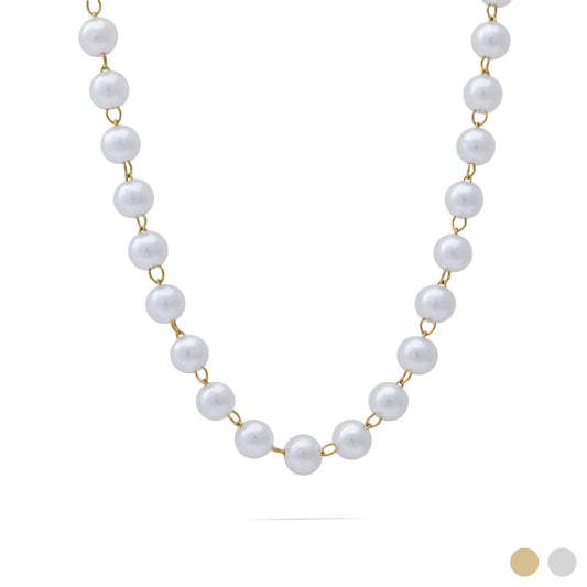 18K Gold PVD Glass Pearl