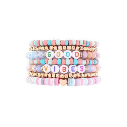Good Vibes multi layer bracelet