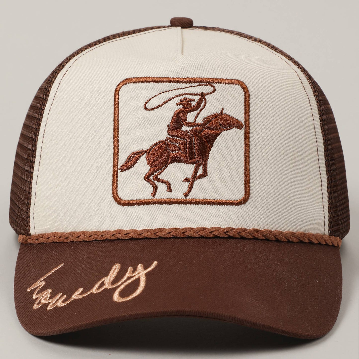 Howdy Brown Mesh Back Cap