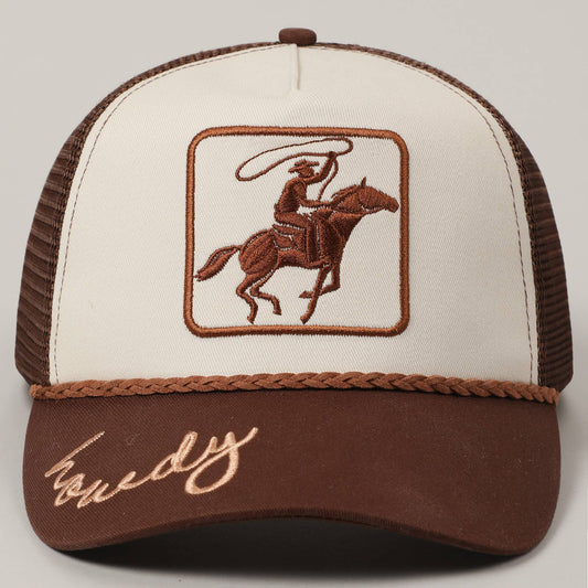 Howdy Brown Mesh Back Cap