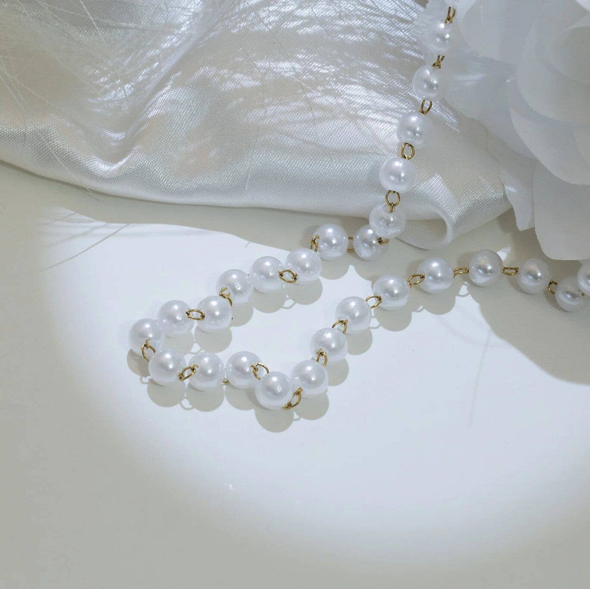 18K Gold PVD Glass Pearl