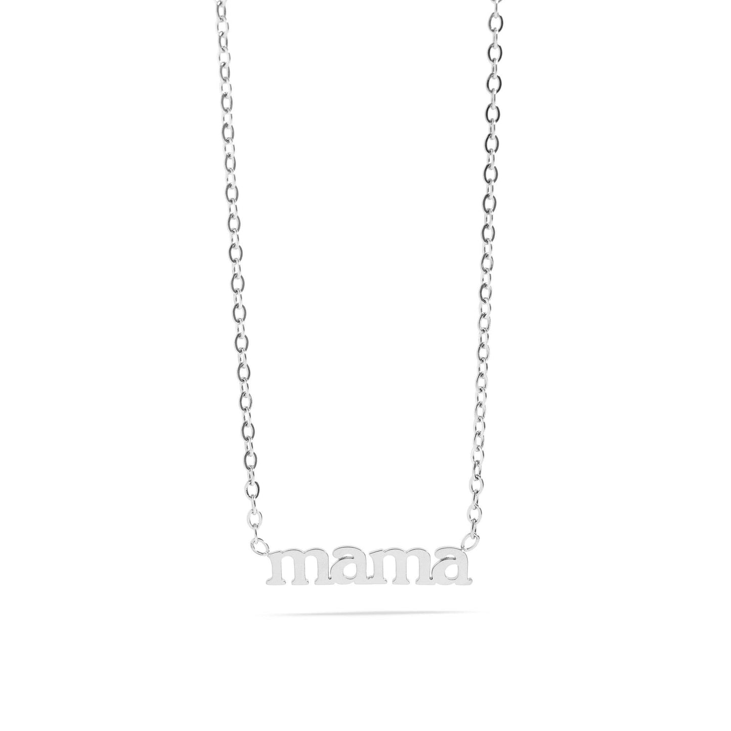 18K Gold Stainless Steel Mama Charm Necklace