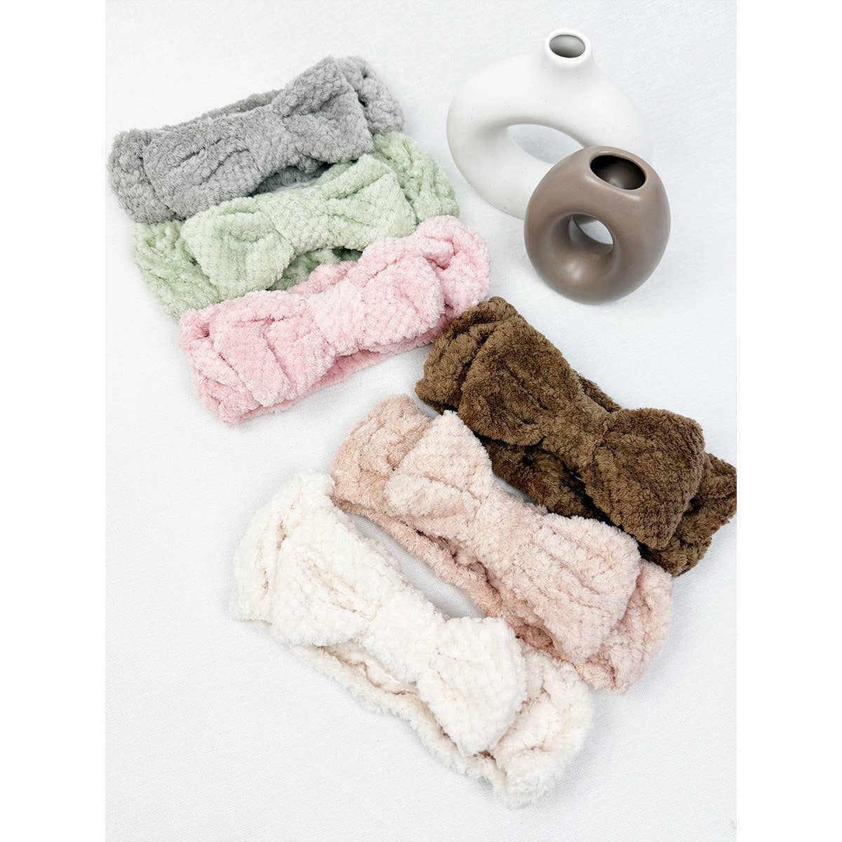 Waffle Texture Bow Spa Headband