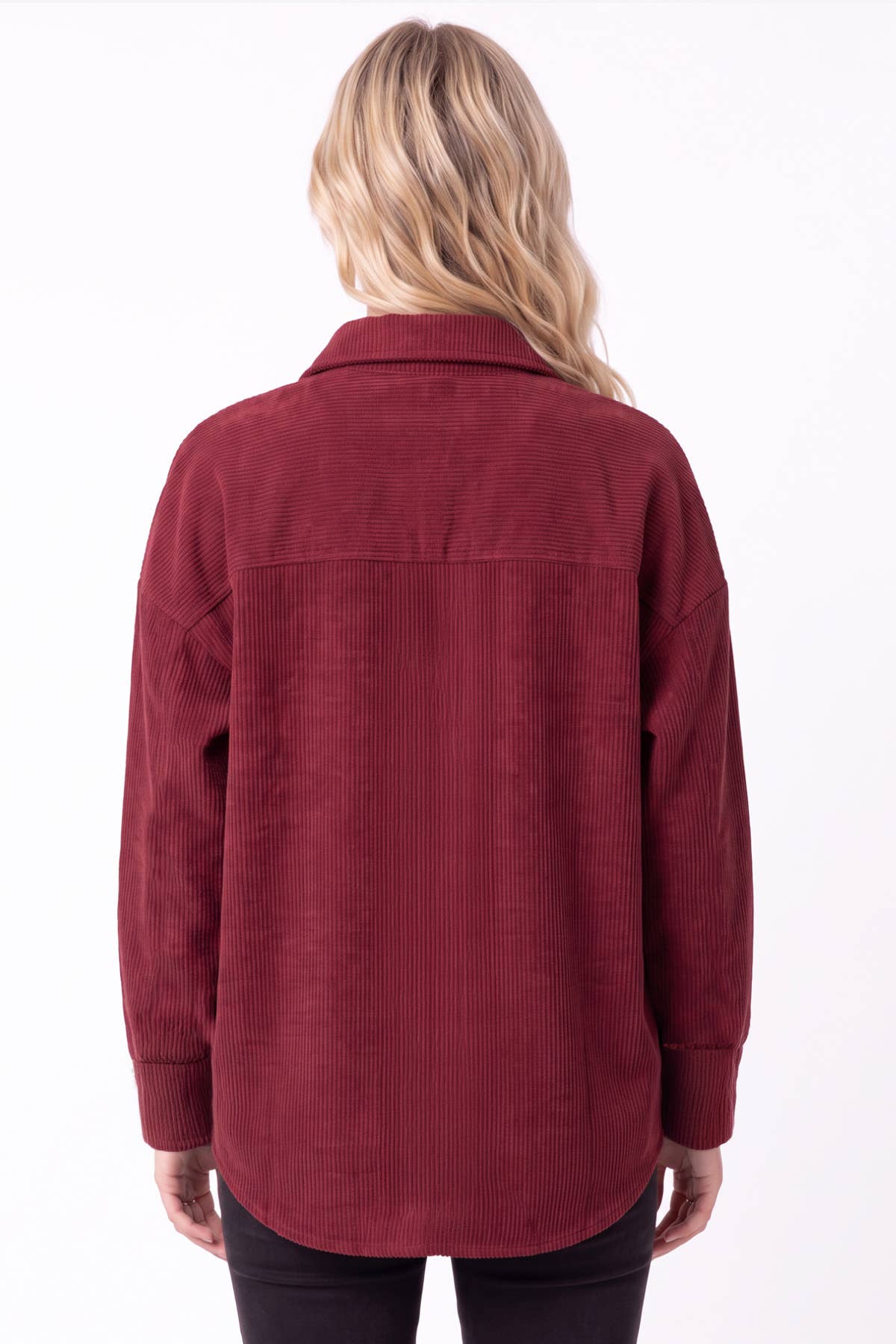 [PLUS SIZE] Rib Kit Button Down Shacket T6466XL
