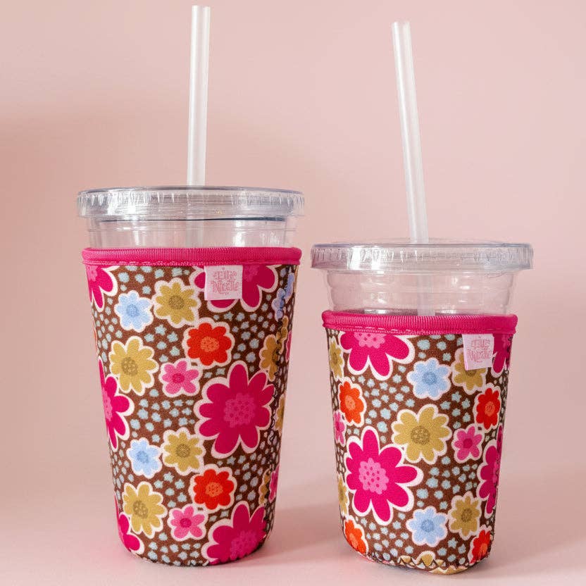 Coffee Cup Cover - Caroline's Cosmos- Iced Drink Sleeve