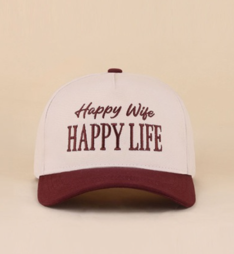 Happy Wife Happy Life Hat