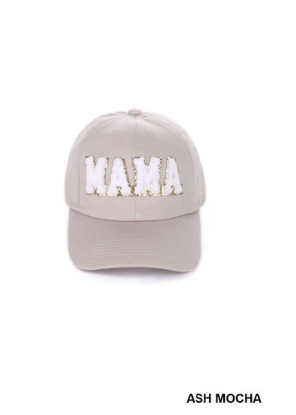 Mama chenille patch baseball cap