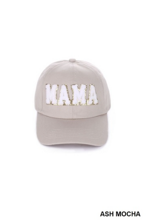 Mama chenille patch baseball cap