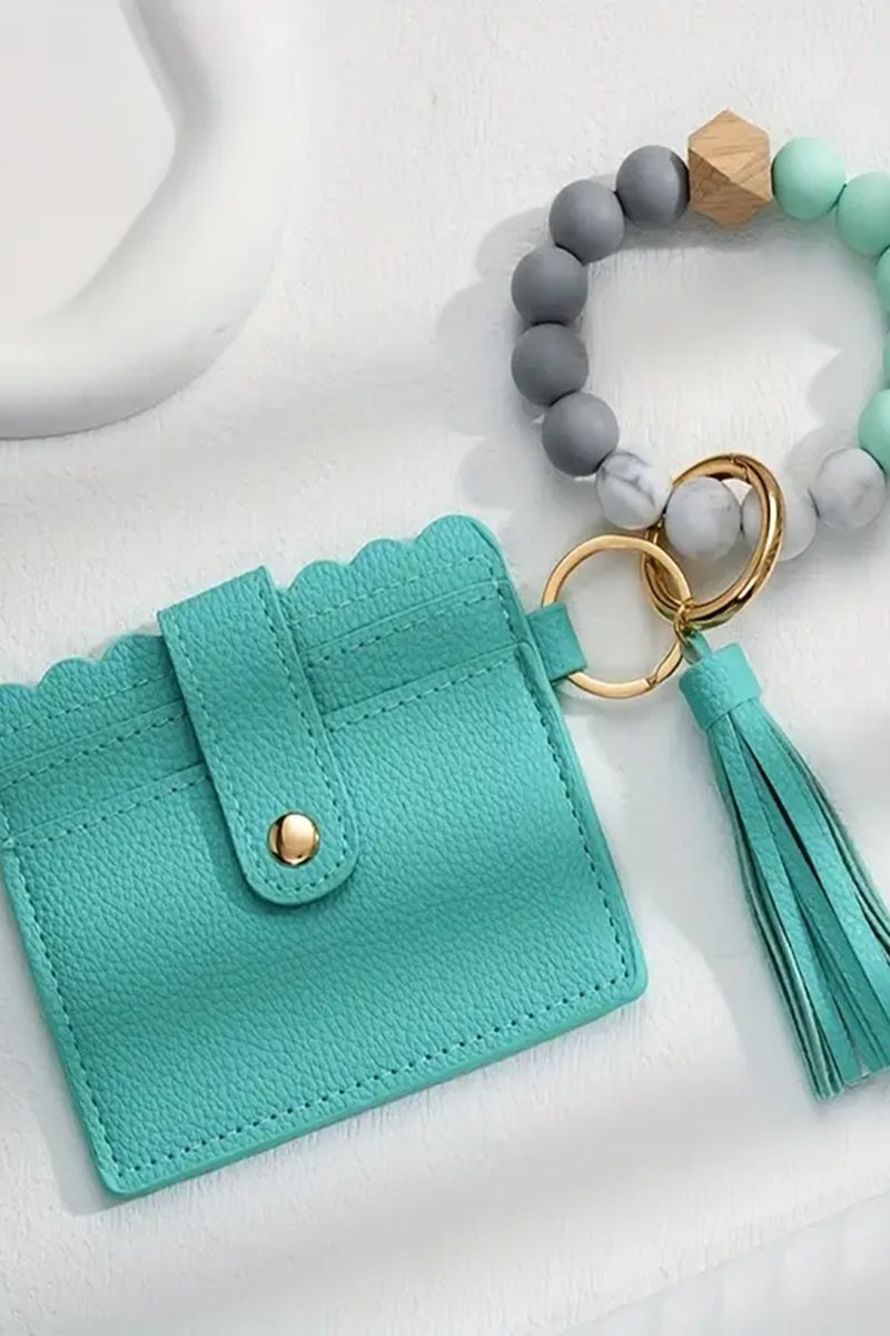 Beaded wristlet wallet