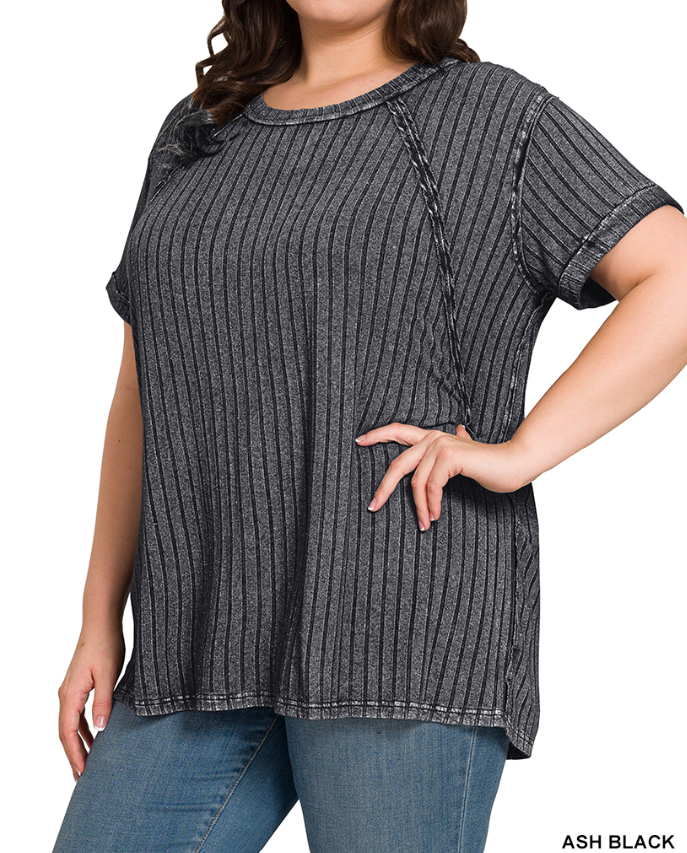 Zenana plus ribbed top