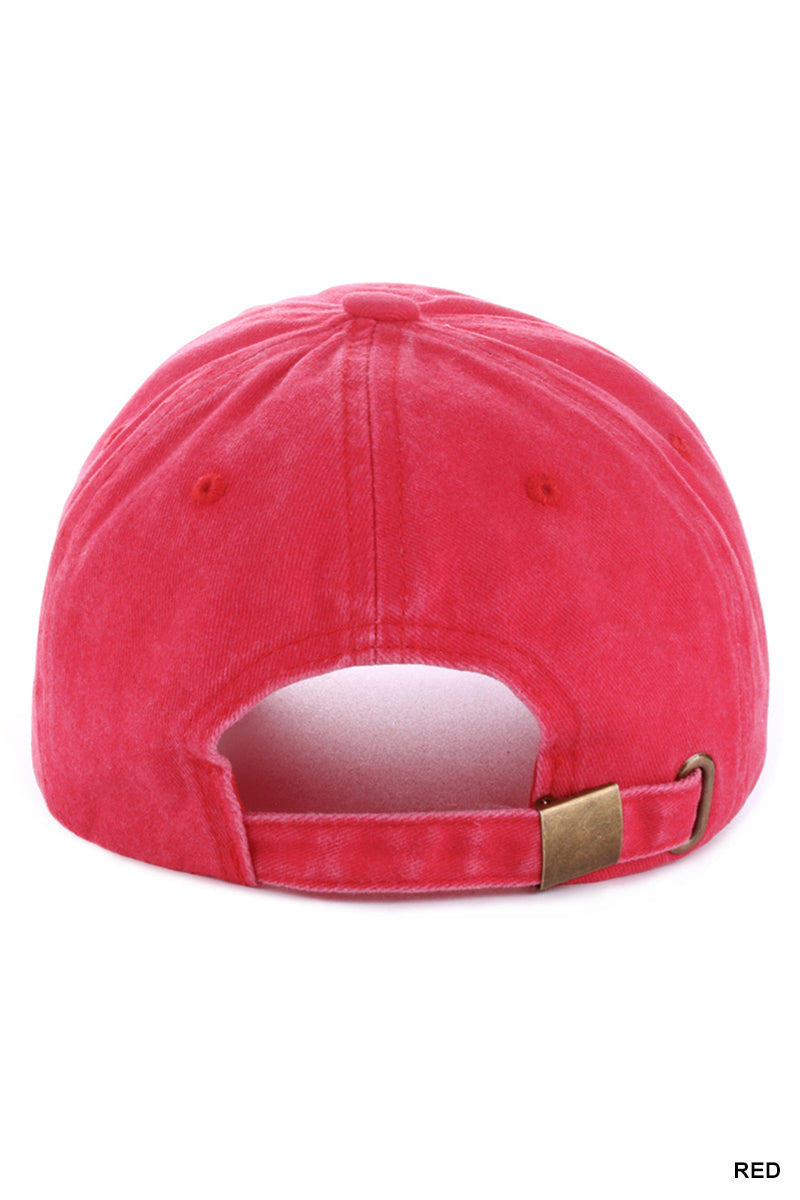 Red Vintage Baseball Cap
