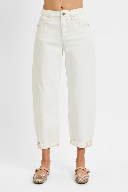 Risen High Rise Barrel Jean