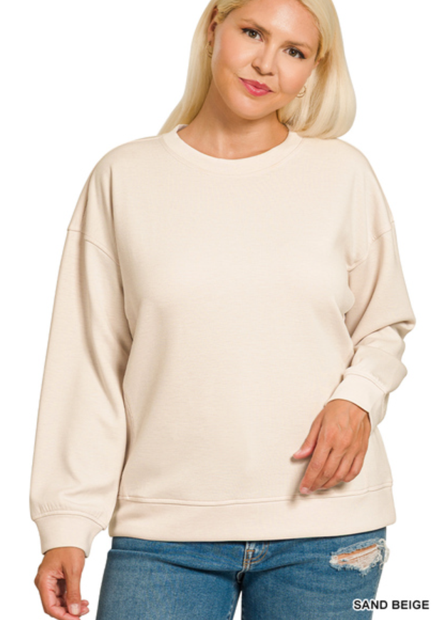 Round neck scuba plus