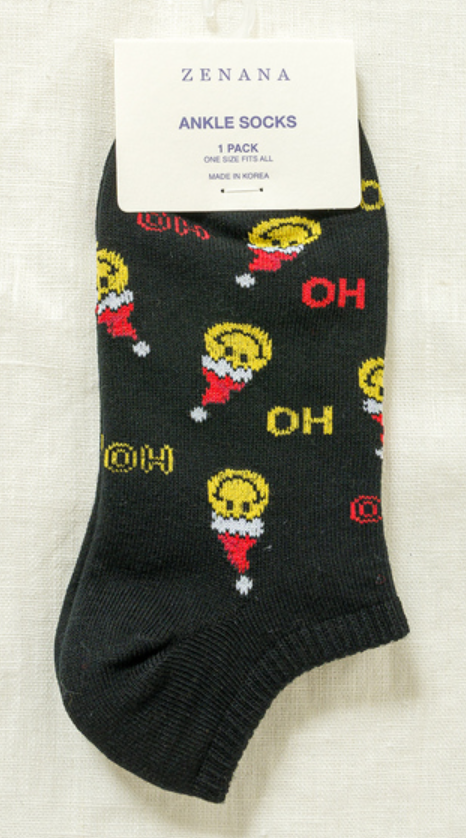 Smiley santa socks