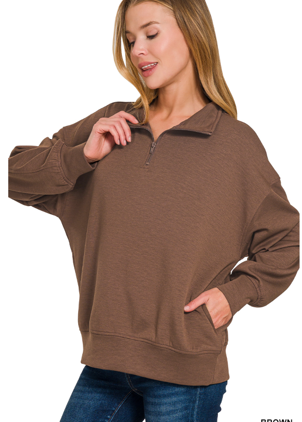 scuba half zip pullover (reg and plus)