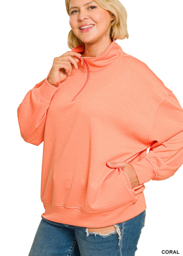 Scuba 1/2 Zip pullover w/pockets