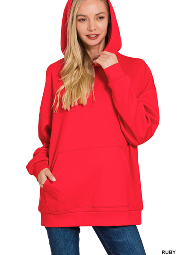 Scuba hoodie with kangaroo pocket