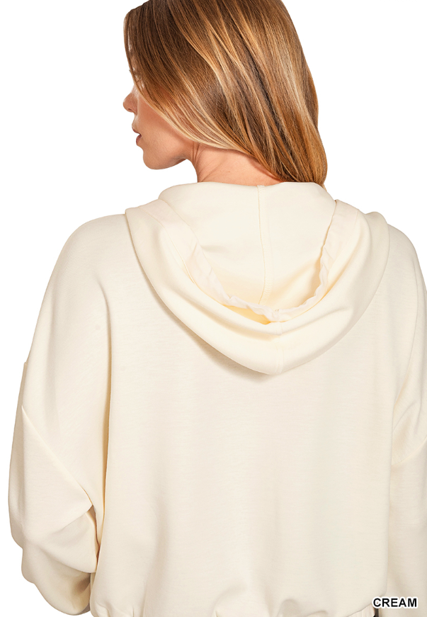 Soft scuba full zip hoodie jacket