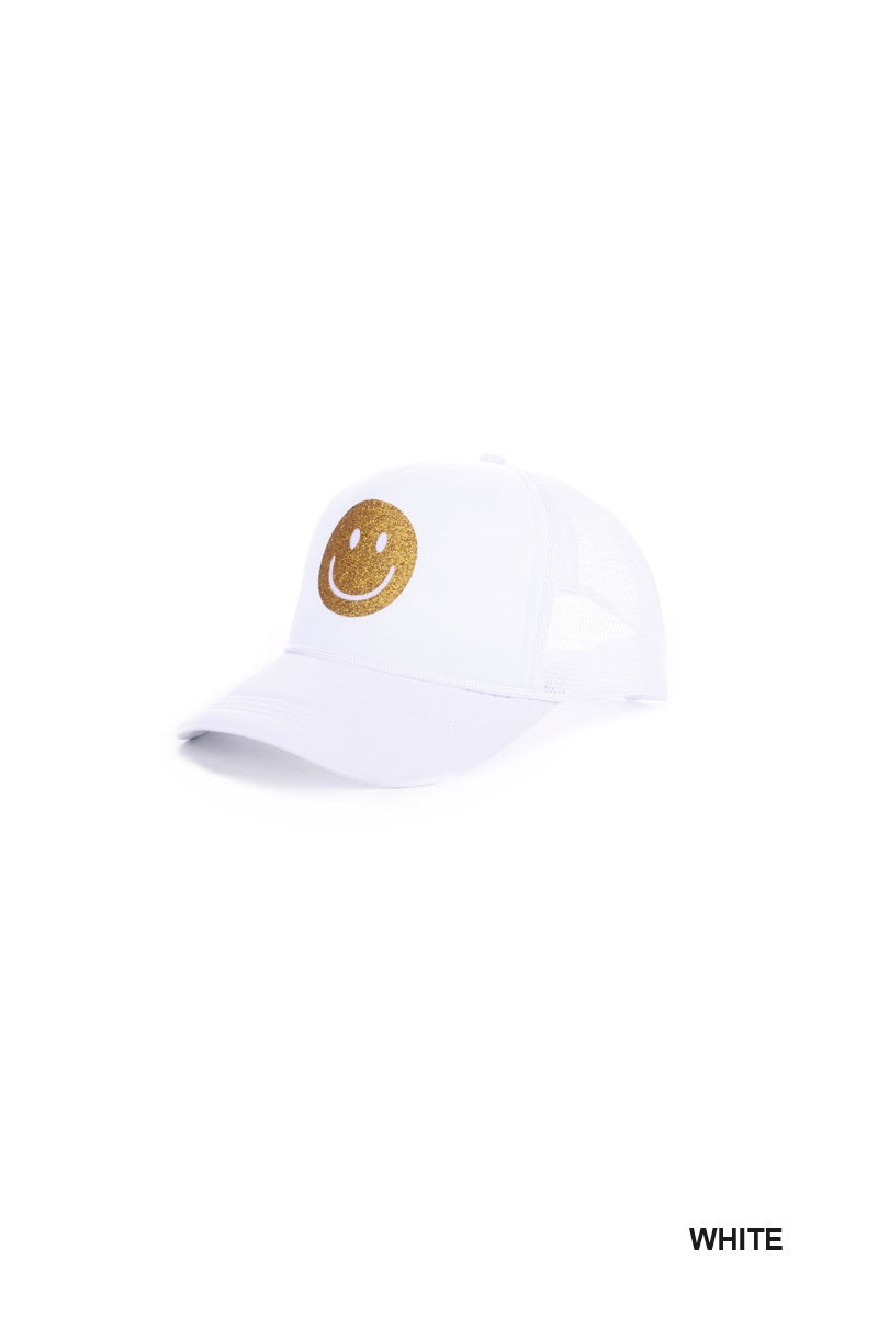 Be happy smiley face trucker hat