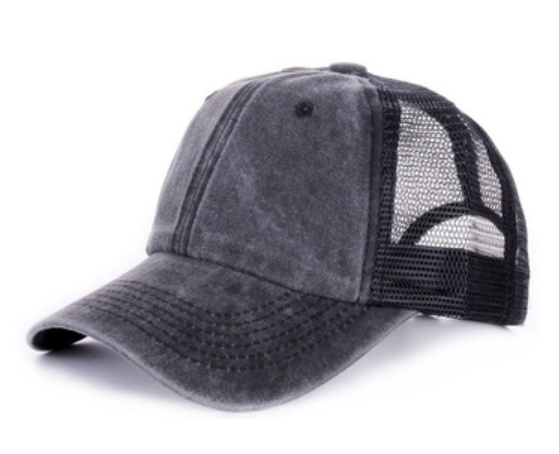 Vintage washed mesh cap hat